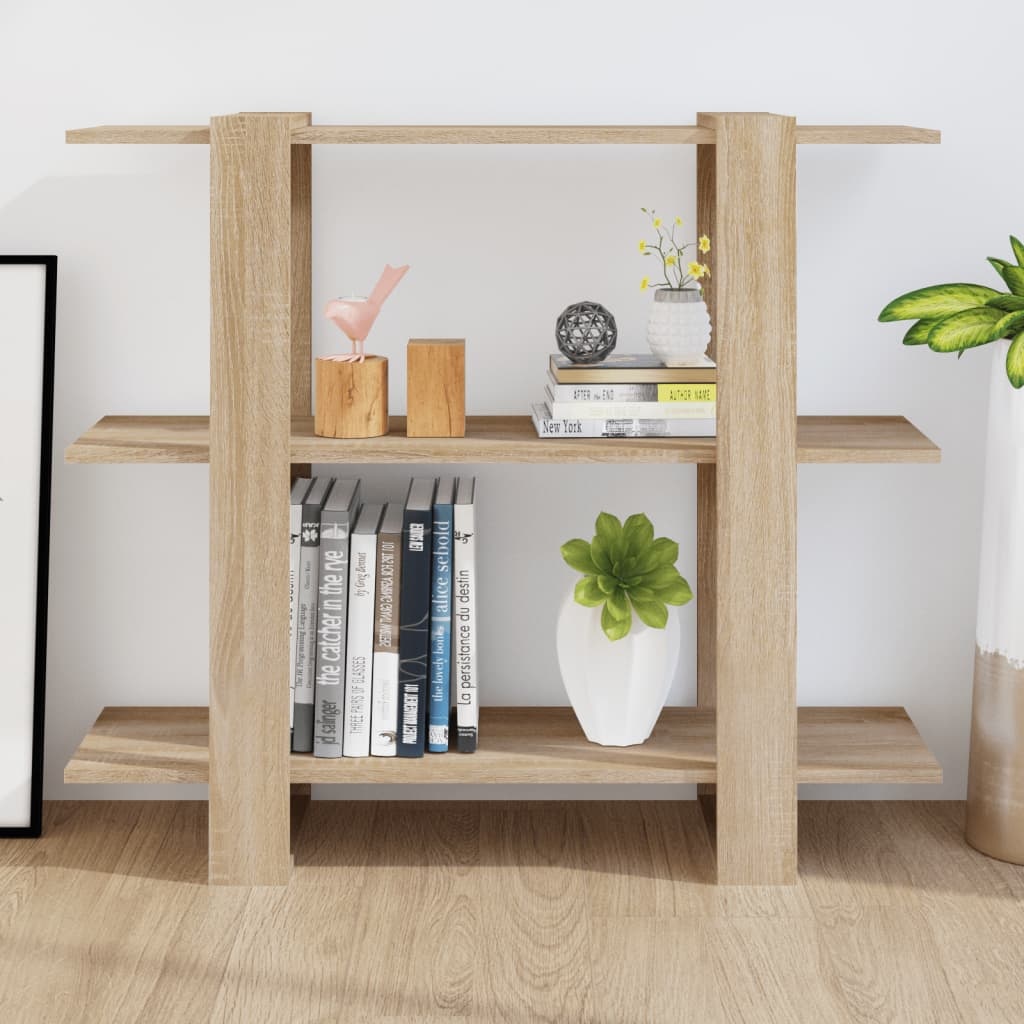 VidaXL Boekenkast/kamerscherm 100x30x87 cm sonoma eikenkleurig