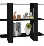 VidaXL Boekenkast/kamerscherm 100x30x87 cm zwart