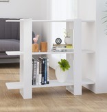 vidaXL Boekenkast/kamerscherm 100x30x87 cm wit