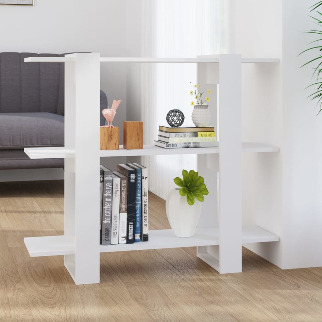 VidaXL Boekenkast/kamerscherm 100x30x87 cm wit