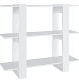 VidaXL Boekenkast/kamerscherm 100x30x87 cm wit