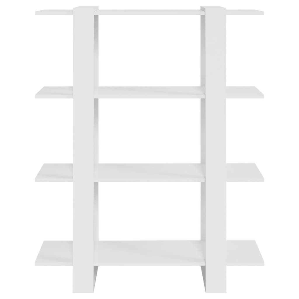 VidaXL Boekenkast/kamerscherm 100x30x123,5 cm hoogglans wit