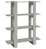 VidaXL Boekenkast/kamerscherm 100x30x123,5 betongrijs