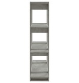 VidaXL Boekenkast/kamerscherm 100x30x123,5 betongrijs