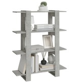 VidaXL Boekenkast/kamerscherm 100x30x123,5 betongrijs