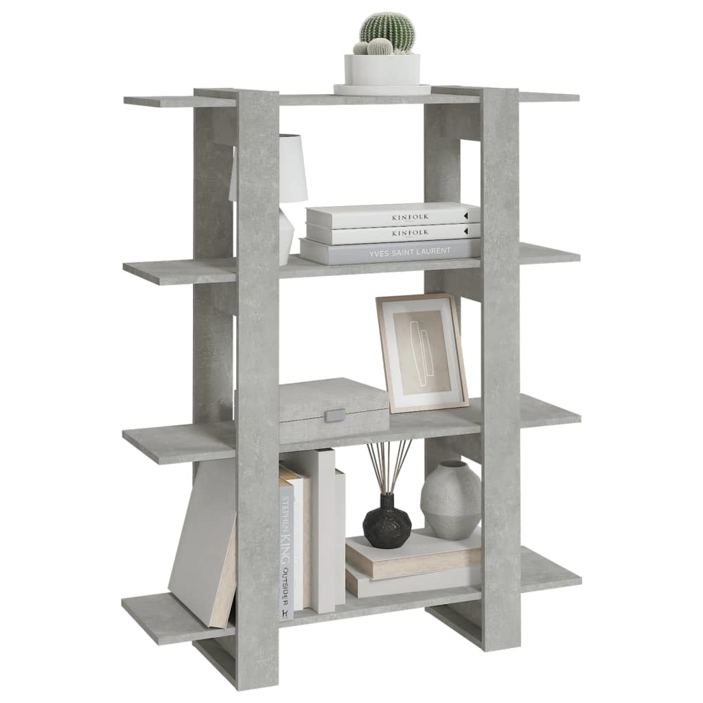 VidaXL Boekenkast/kamerscherm 100x30x123,5 betongrijs