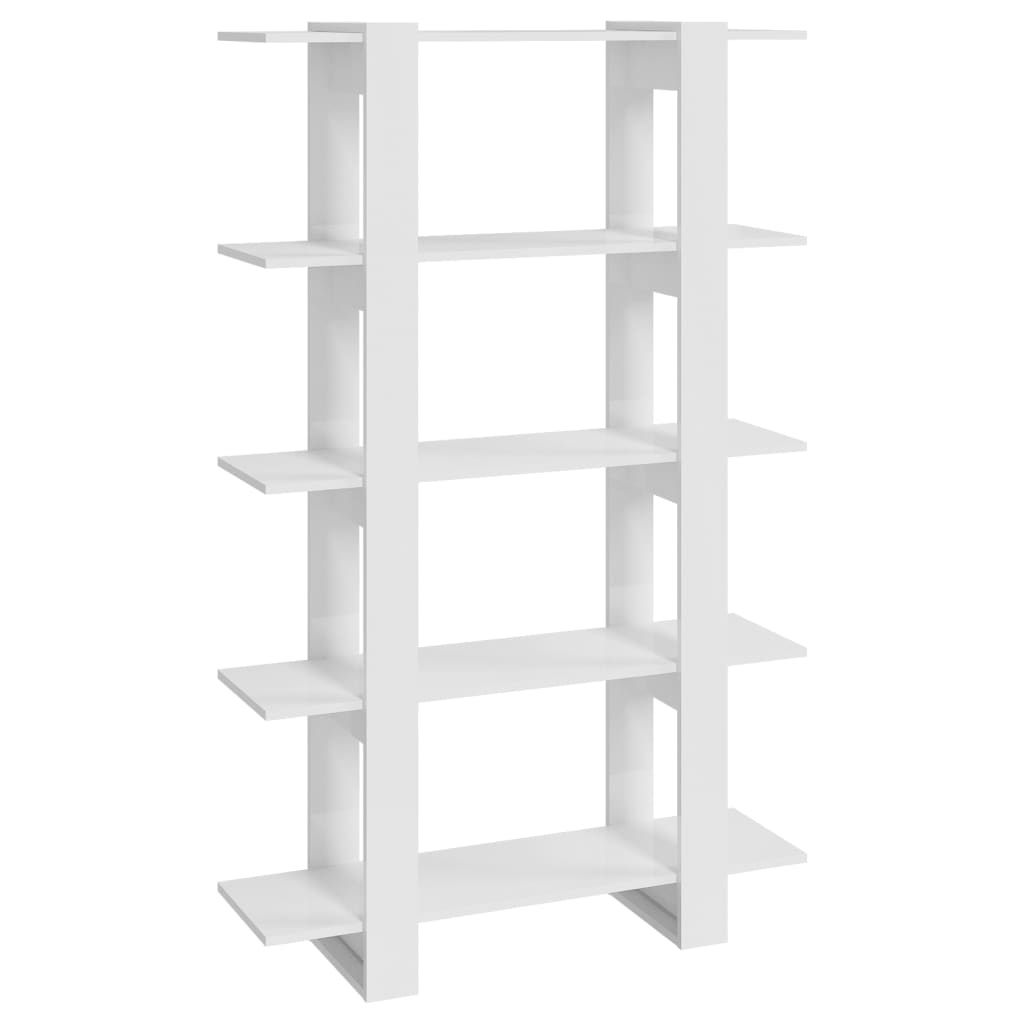 VidaXL Boekenkast/kamerscherm 100x30x160 cm hoogglans wit
