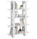 VidaXL Boekenkast/kamerscherm 100x30x160 cm hoogglans wit