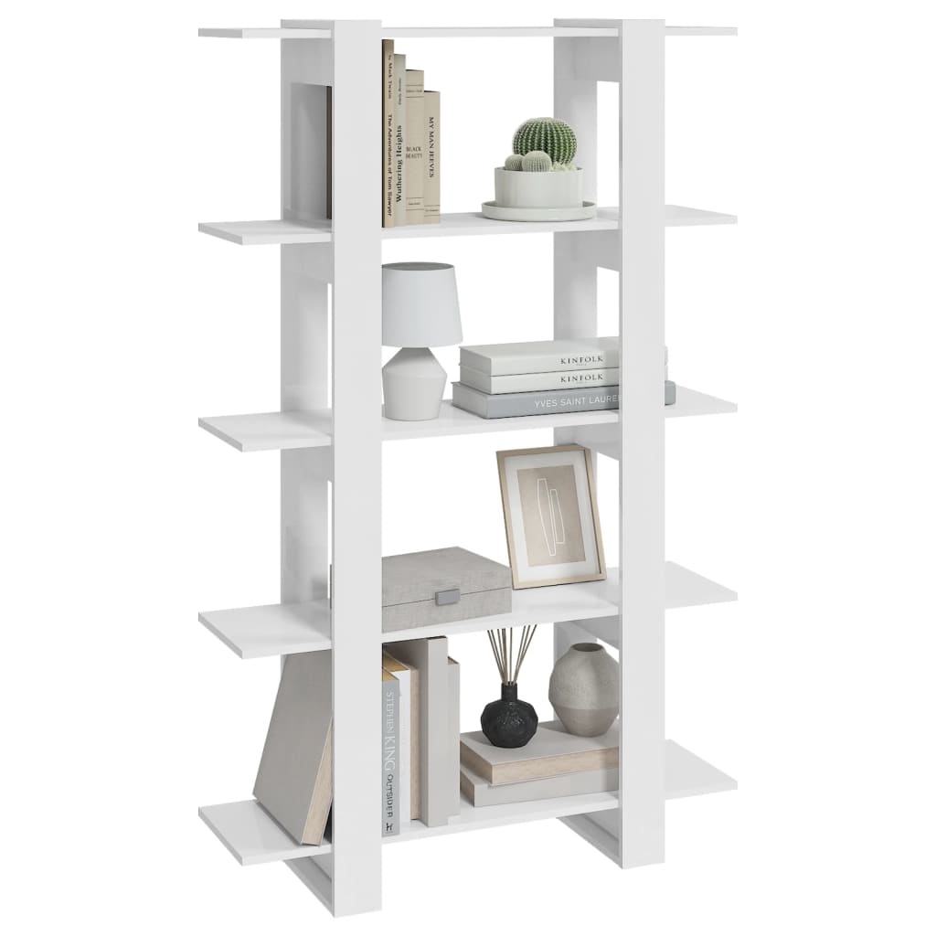 VidaXL Boekenkast/kamerscherm 100x30x160 cm hoogglans wit