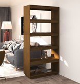 vidaXL Boekenkast/kamerscherm 80x35x167 cm grenenhout honingbruin