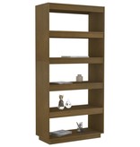 vidaXL Boekenkast/kamerscherm 80x35x167 cm grenenhout honingbruin