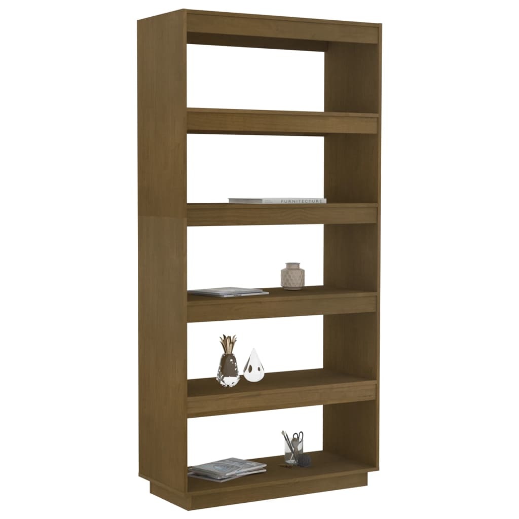 vidaXL Boekenkast/kamerscherm 80x35x167 cm grenenhout honingbruin