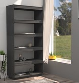 vidaXL Boekenkast/kamerscherm 80x35x167 cm massief grenenhout grijs