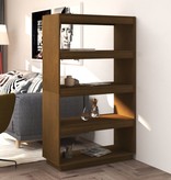 vidaXL Boekenkast/kamerscherm 80x35x135 cm grenenhout honingbruin