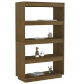 vidaXL Boekenkast/kamerscherm 80x35x135 cm grenenhout honingbruin