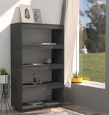 vidaXL Boekenkast/kamerscherm 80x35x135 cm massief grenenhout grijs