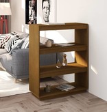 vidaXL Boekenkast/kamerscherm 80x35x103 cm grenenhout honingbruin