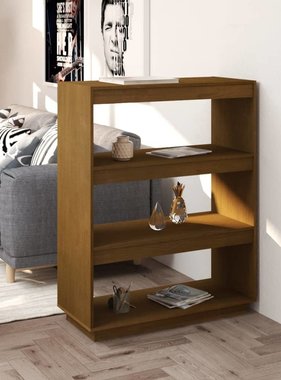 vidaXL Boekenkast/kamerscherm 80x35x103 cm grenenhout honingbruin