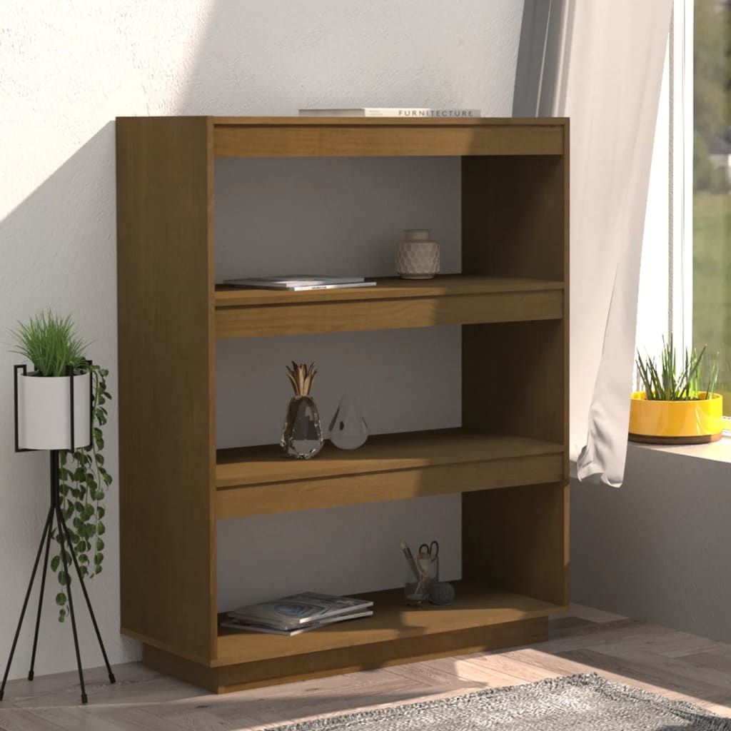 vidaXL Boekenkast/kamerscherm 80x35x103 cm grenenhout honingbruin