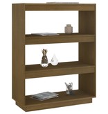 vidaXL Boekenkast/kamerscherm 80x35x103 cm grenenhout honingbruin