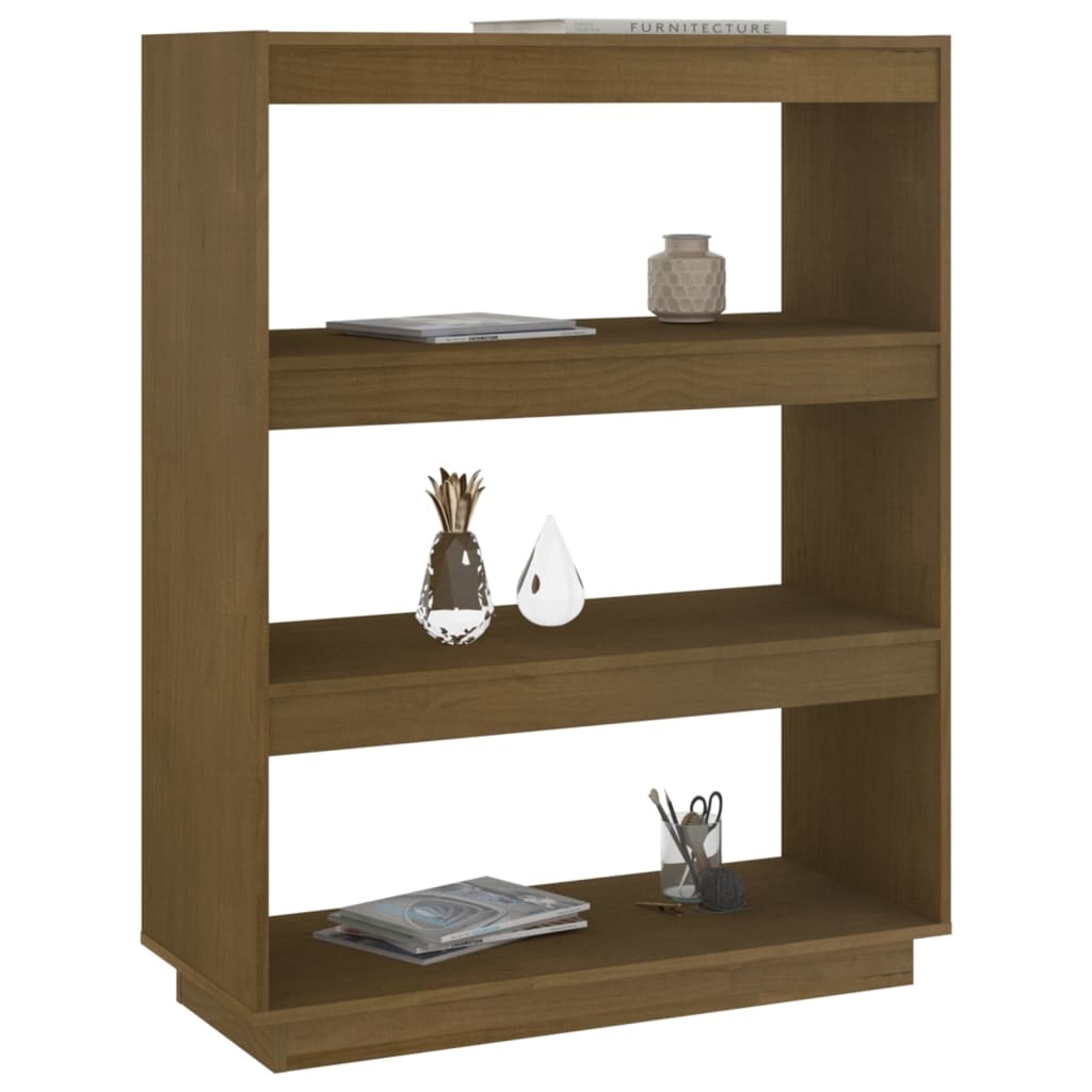 vidaXL Boekenkast/kamerscherm 80x35x103 cm grenenhout honingbruin