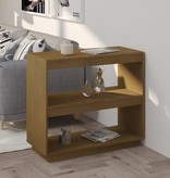 vidaXL Boekenkast 80x35x71 cm massief grenenhout honingbruin