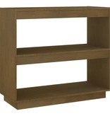 vidaXL Boekenkast 80x35x71 cm massief grenenhout honingbruin