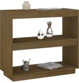 vidaXL Boekenkast 80x35x71 cm massief grenenhout honingbruin