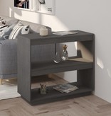 vidaXL Boekenkast 80x35x71 cm massief grenenhout grijs