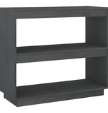 vidaXL Boekenkast 80x35x71 cm massief grenenhout grijs