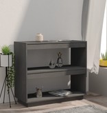 vidaXL Boekenkast 80x35x71 cm massief grenenhout grijs