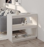 vidaXL Boekenkast 80x35x71 cm massief grenenhout wit