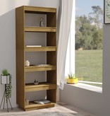 vidaXL Boekenkast/kamerscherm 60x35x167 cm grenenhout honingbruin