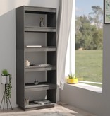 vidaXL Boekenkast/kamerscherm 60x35x167 cm massief grenenhout grijs