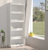 vidaXL Boekenkast/kamerscherm 60x35x167 cm massief grenenhout wit