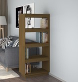 vidaXL Boekenkast/kamerscherm 60x35x135 cm grenenhout honingbruin