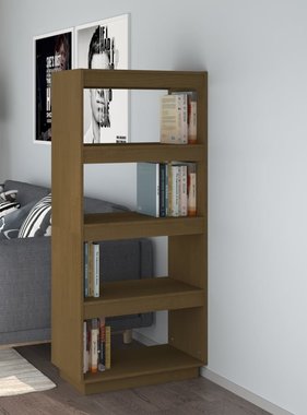 vidaXL Boekenkast/kamerscherm 60x35x135 cm grenenhout honingbruin