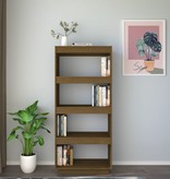 vidaXL Boekenkast/kamerscherm 60x35x135 cm grenenhout honingbruin