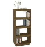 vidaXL Boekenkast/kamerscherm 60x35x135 cm grenenhout honingbruin