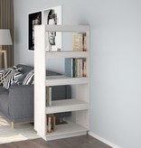 vidaXL Boekenkast/kamerscherm 60x35x135 cm massief grenenhout wit