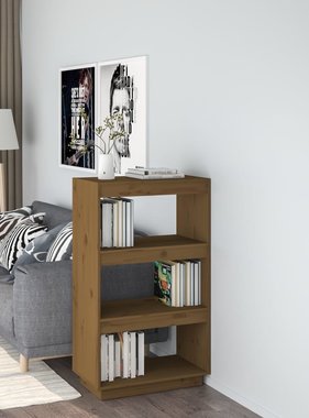 vidaXL Boekenkast/kamerscherm 60x35x103 cm grenenhout honingbruin