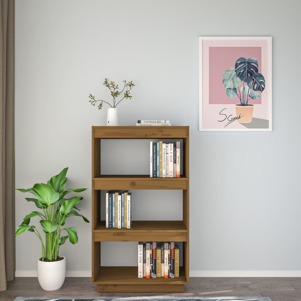 vidaXL Boekenkast/kamerscherm 60x35x103 cm grenenhout honingbruin