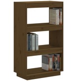 vidaXL Boekenkast/kamerscherm 60x35x103 cm grenenhout honingbruin