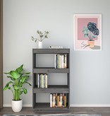 vidaXL Boekenkast/kamerscherm 60x35x103 cm massief grenenhout grijs