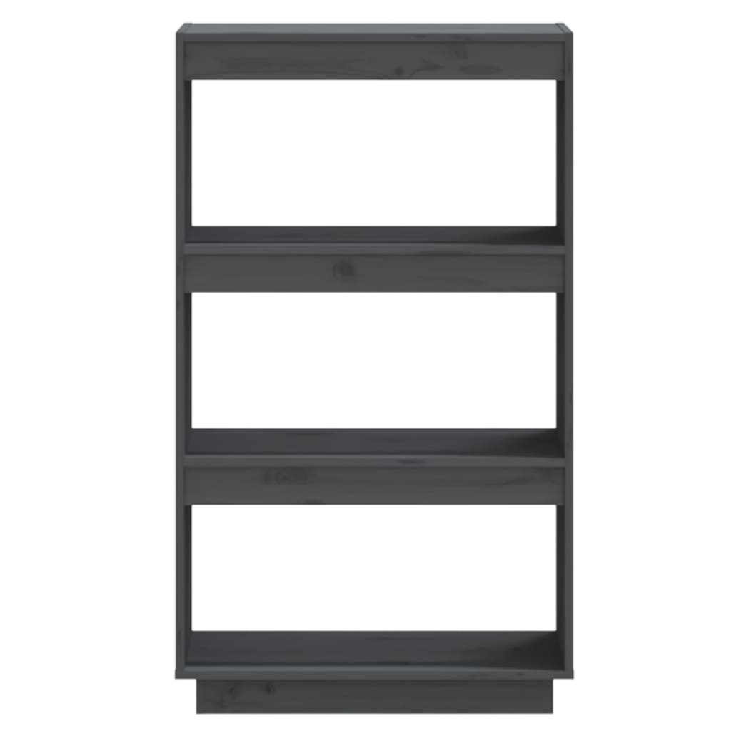 vidaXL Boekenkast/kamerscherm 60x35x103 cm massief grenenhout grijs