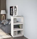 vidaXL Boekenkast/kamerscherm 60x35x103 cm massief grenenhout wit