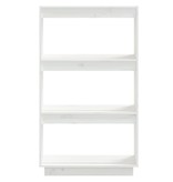 vidaXL Boekenkast/kamerscherm 60x35x103 cm massief grenenhout wit