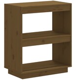 vidaXL Boekenkast 60x35x71 cm massief grenenhout honingbruin