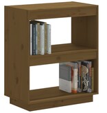 vidaXL Boekenkast 60x35x71 cm massief grenenhout honingbruin