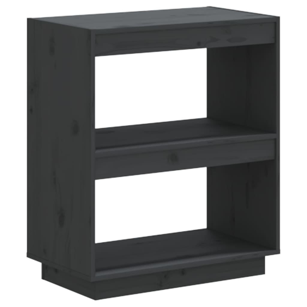 vidaXL Boekenkast 60x35x71 cm massief grenenhout grijs